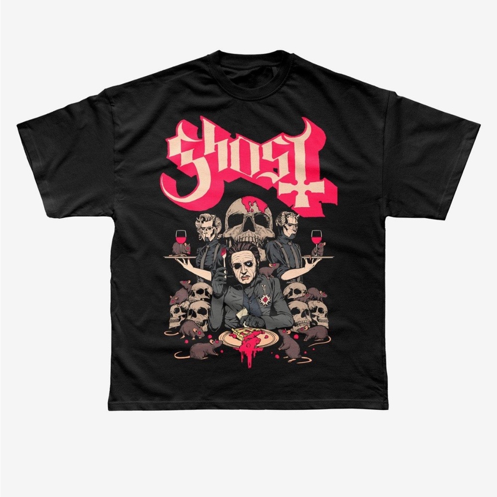 Ghost Cherry Pie T-Shirt Hot Topic Papa Emeritus Cardinal Copia Nameless Ghoul